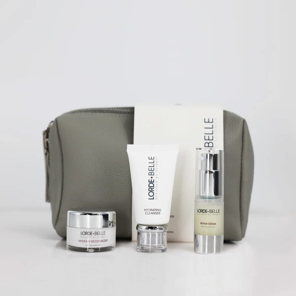 Lorde+Belle Skincare Set Hydrating Cleanser Retinol Serum & Moisturizer‎ Travel